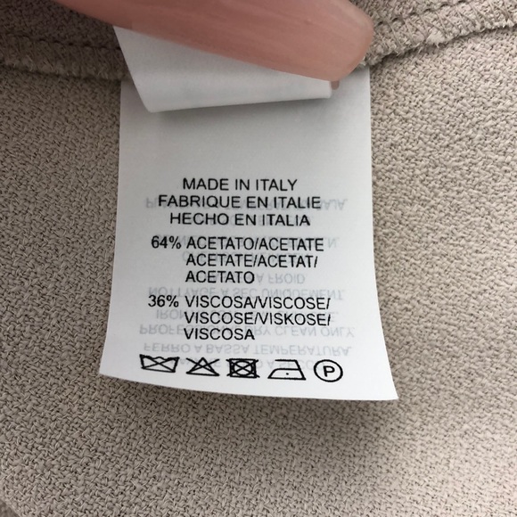 Antonelli Firenze Cream Tan Zip Front Shift Dress - Picture 8 of 9